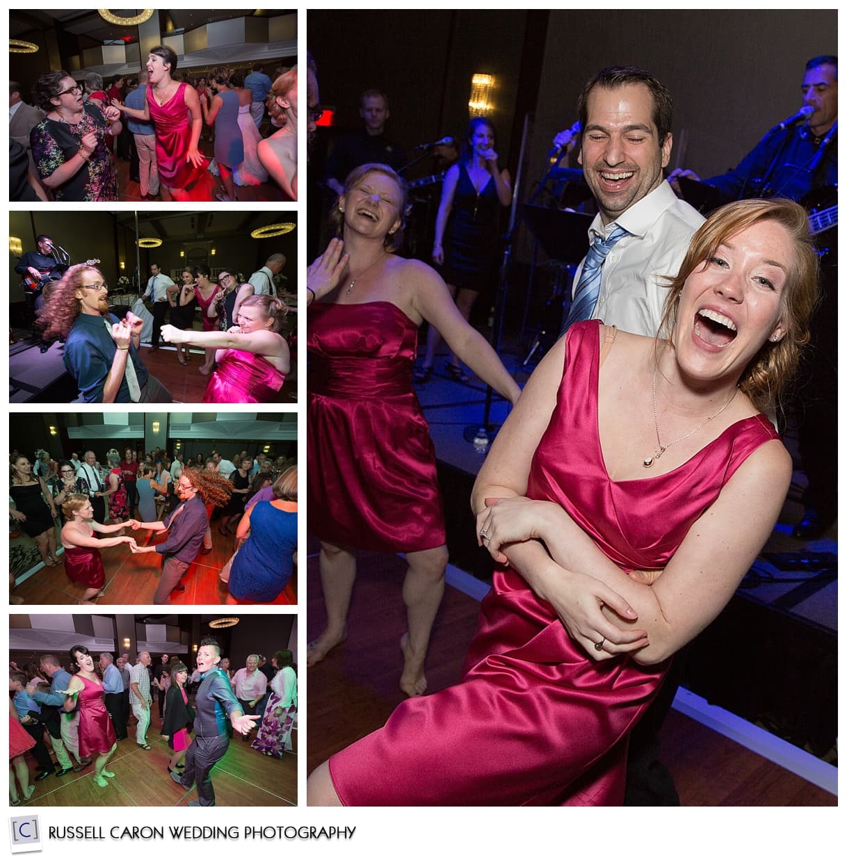 Dancing fun during a Maine wedding