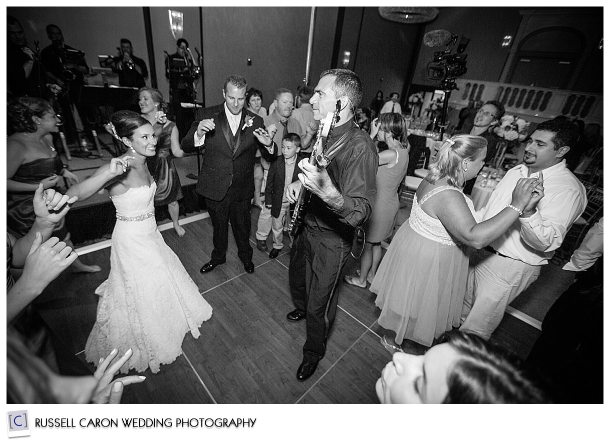 Guitar player Larry Williams on the dance floor