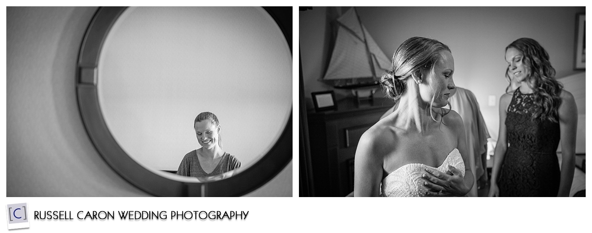 Bride getting ready for her wedding