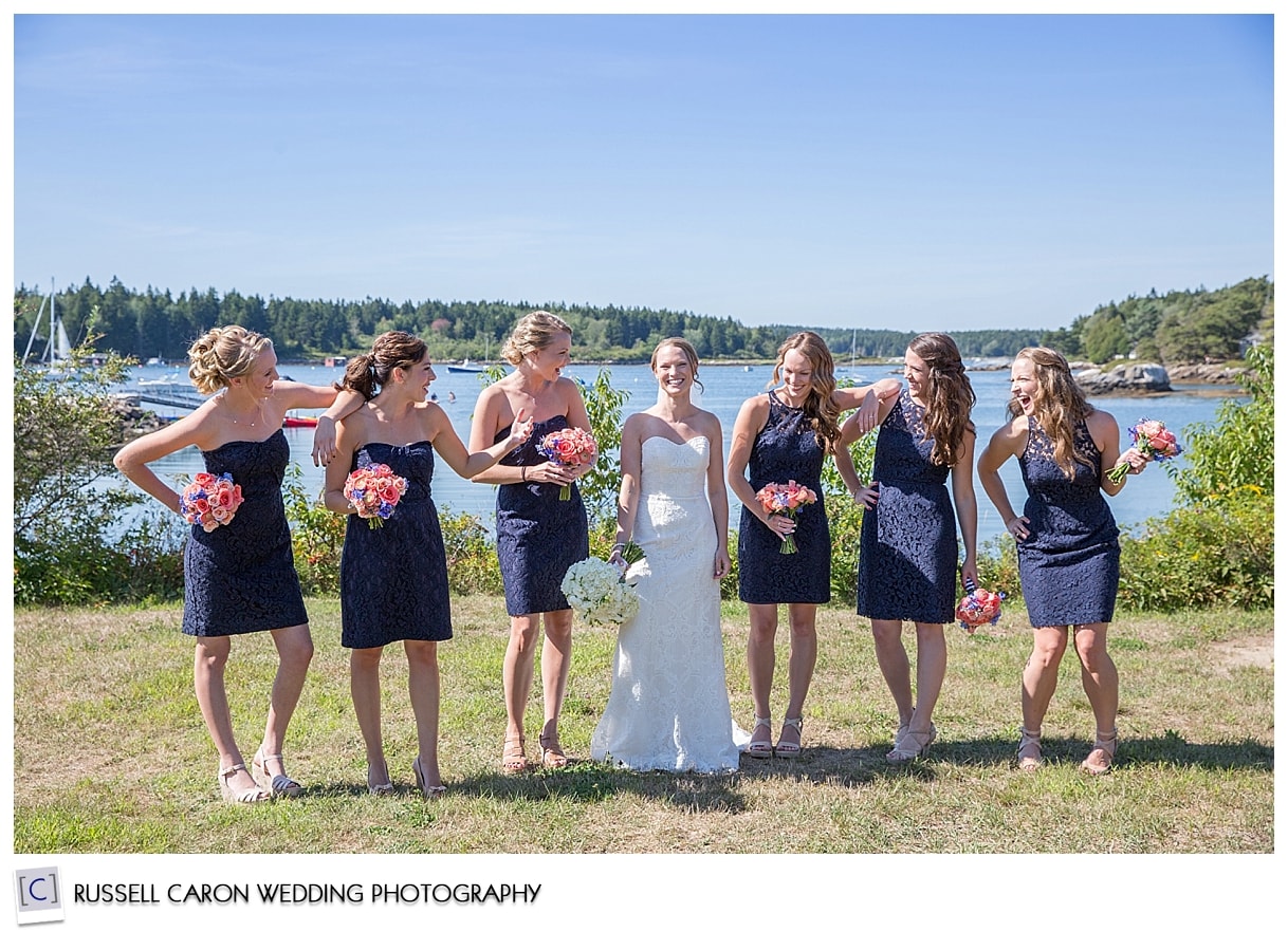 Bride and bridesmaids