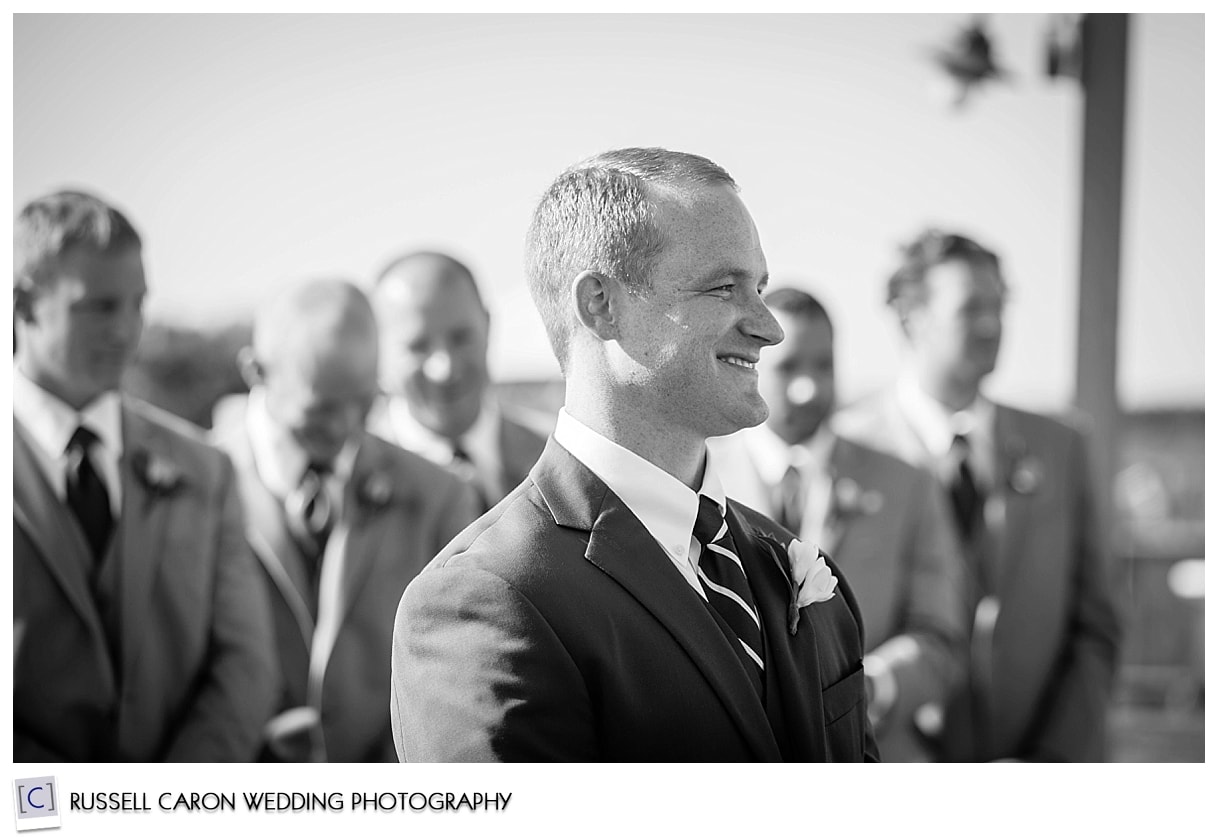 Groom waiting for bride