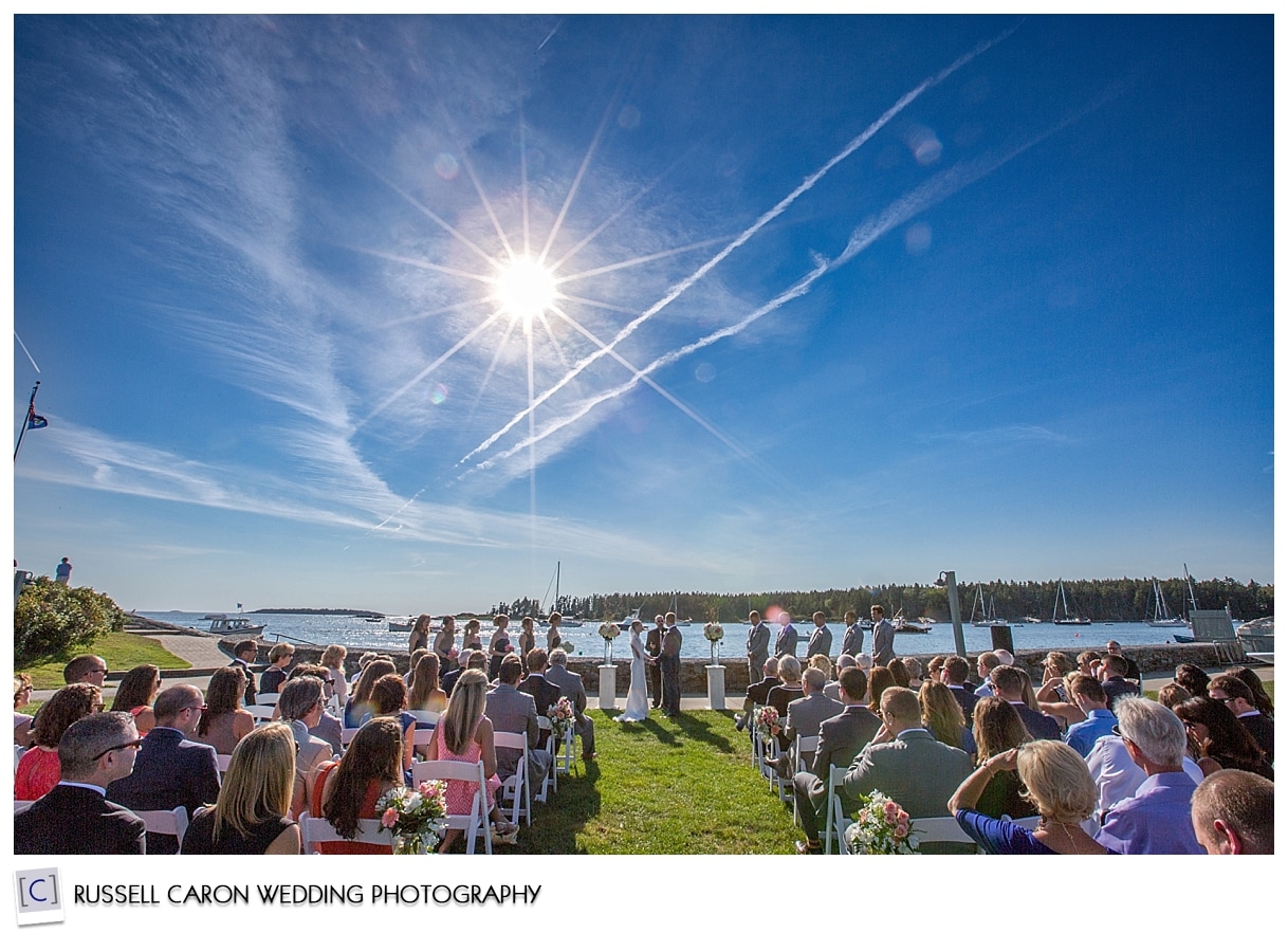 Sebasco Harbor wedding at the water's edge