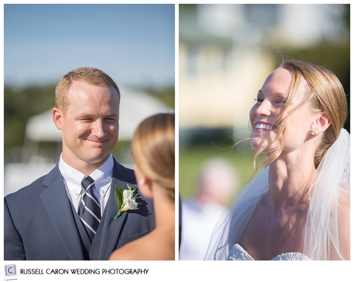 Bride and Groom during vows