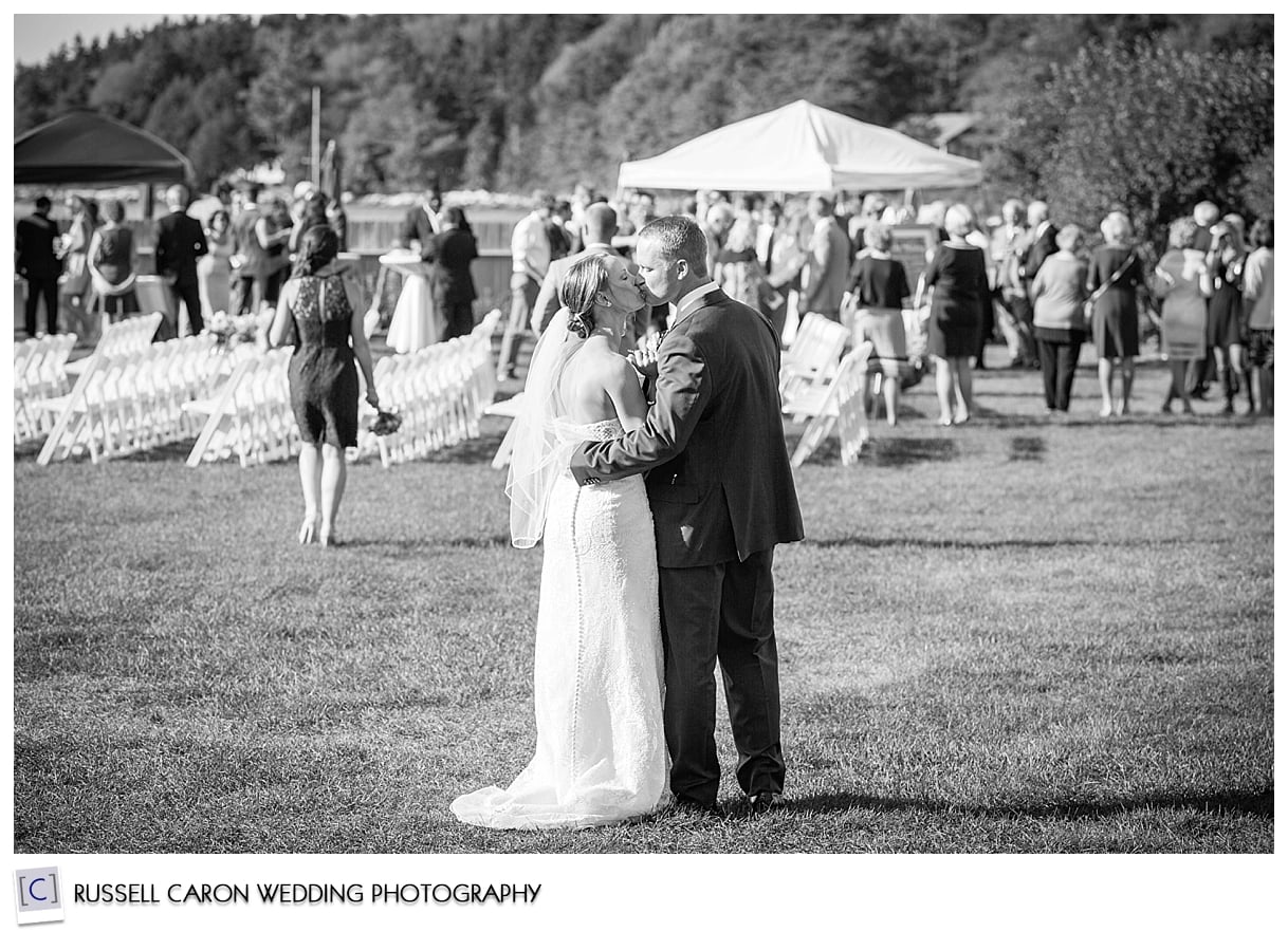 Bride and groom, newly married