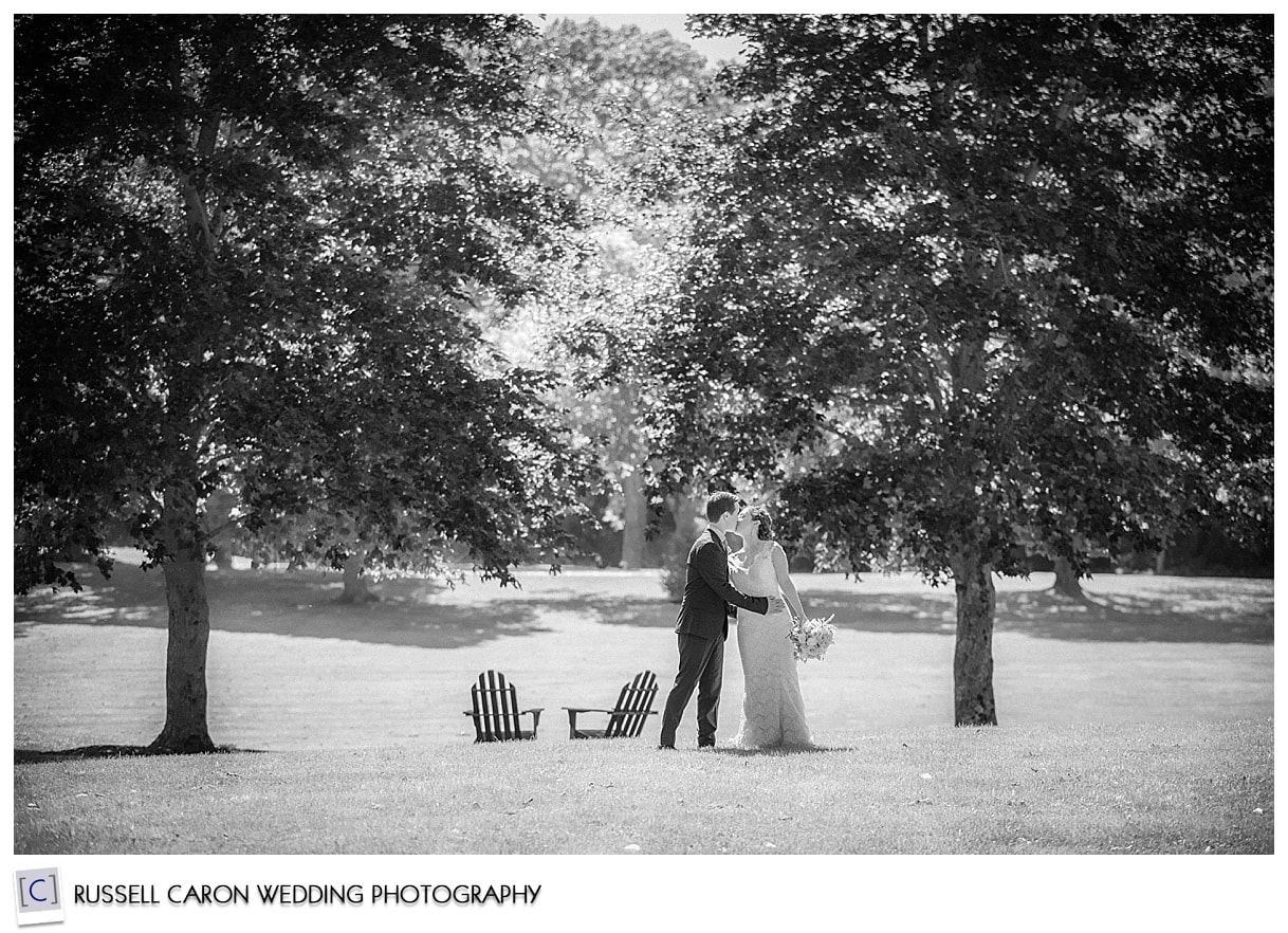 Bride at groom at Pineland Farms wedding