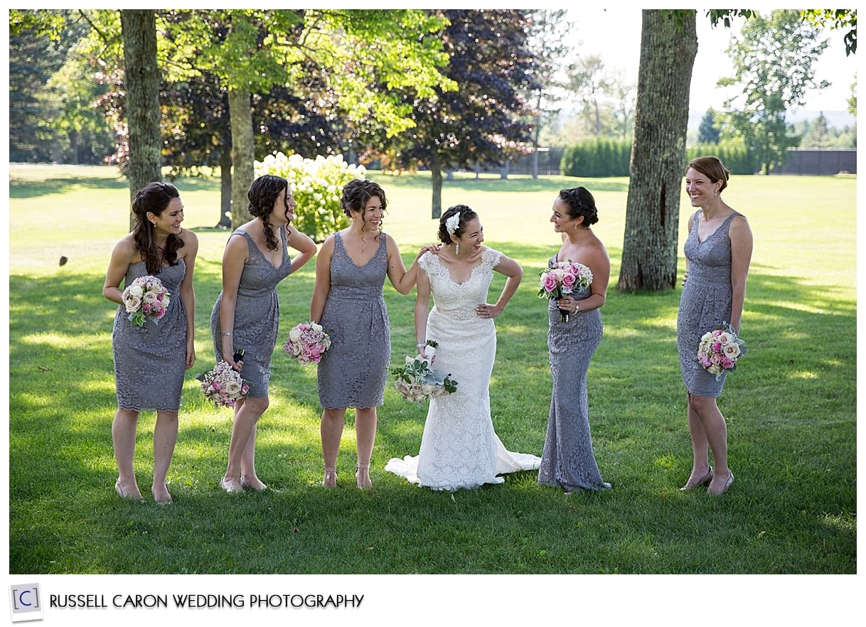 Bride and bridesmaids