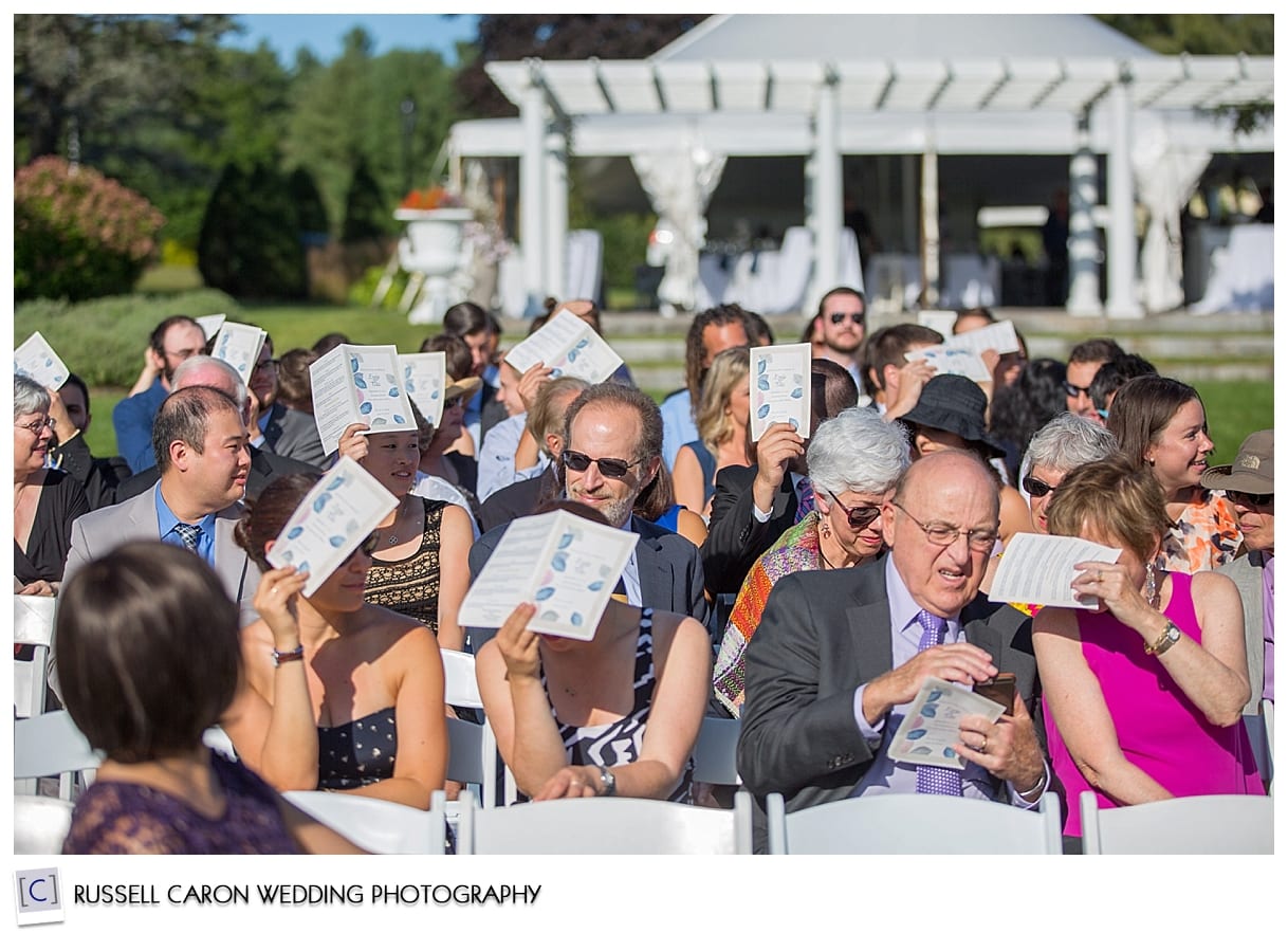 Waiting for the bride at a Pineland Farms wedding