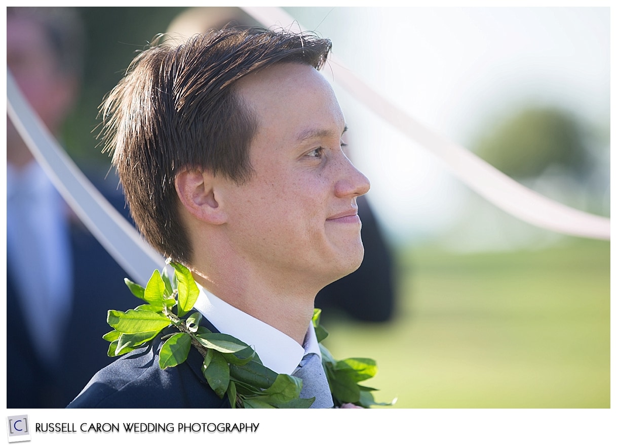 Groom waiting for bride