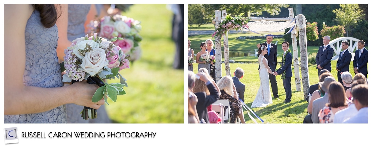 Wedding ceremony at Pineland Farms