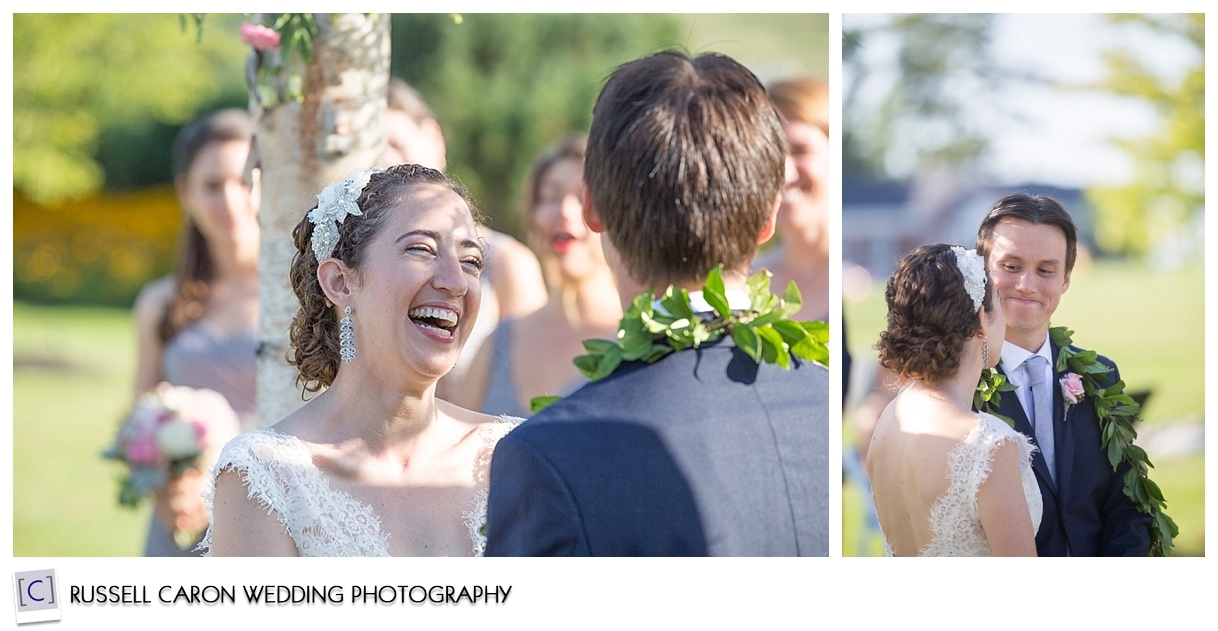 Wedding ceremony at Pineland Farms