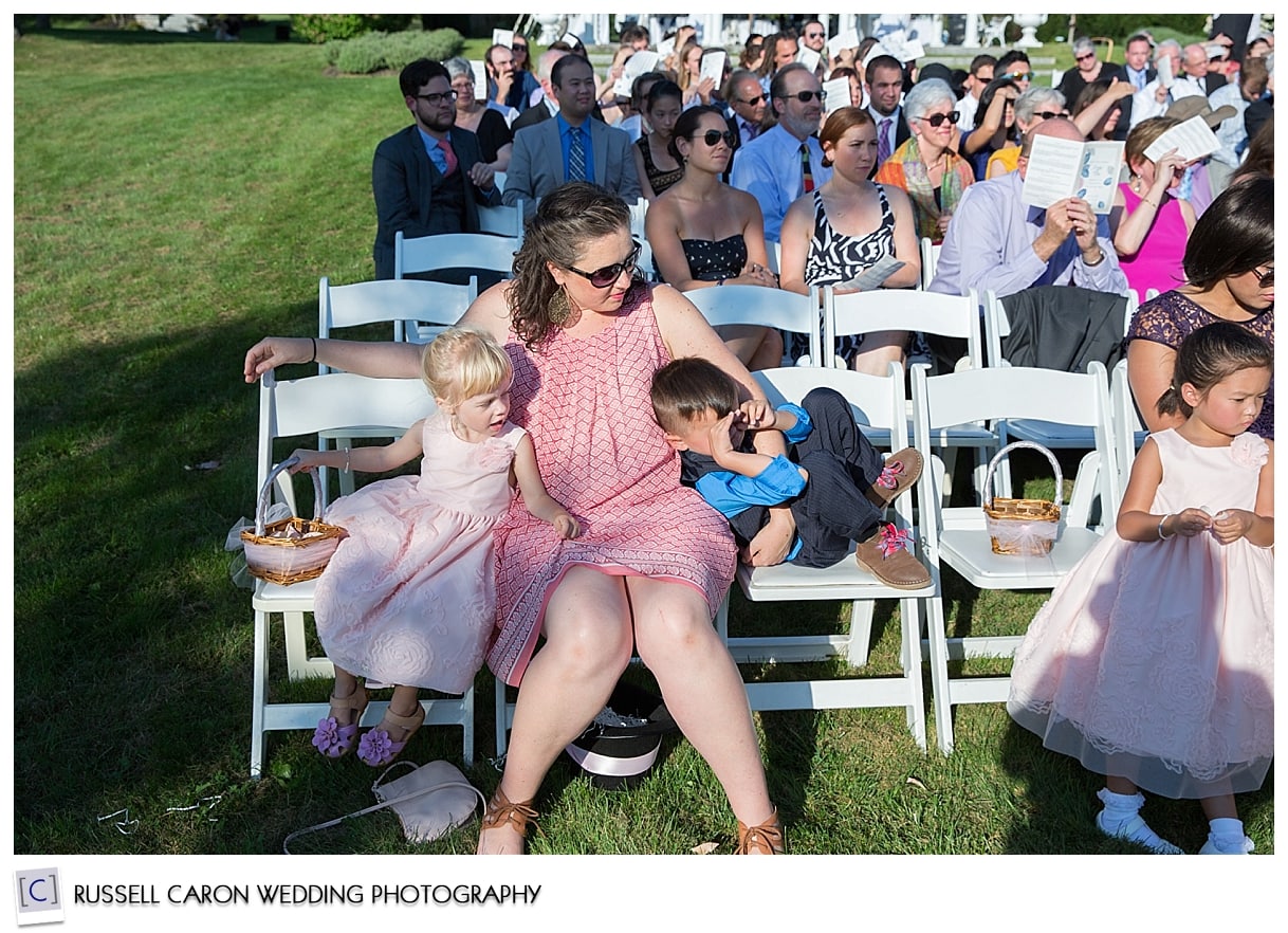 Guests during wedding