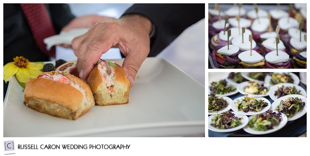 Maine food photographer photographs wedding food
