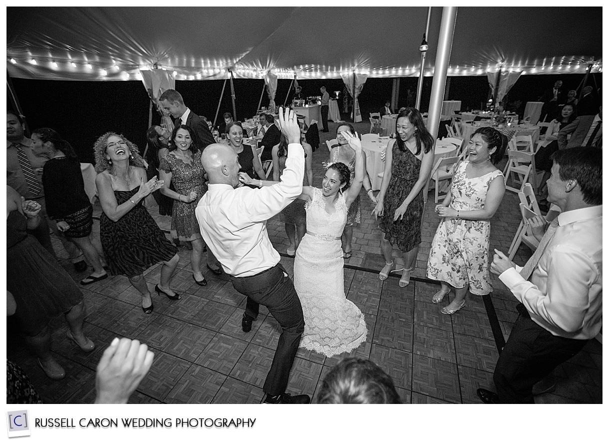 Wedding reception dancing fun