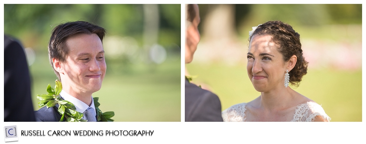 Bride and groom during wedding ceremony