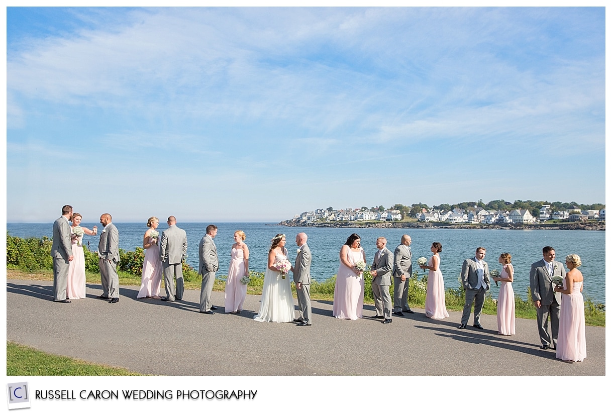 Bridal party photos in York Beach Maine