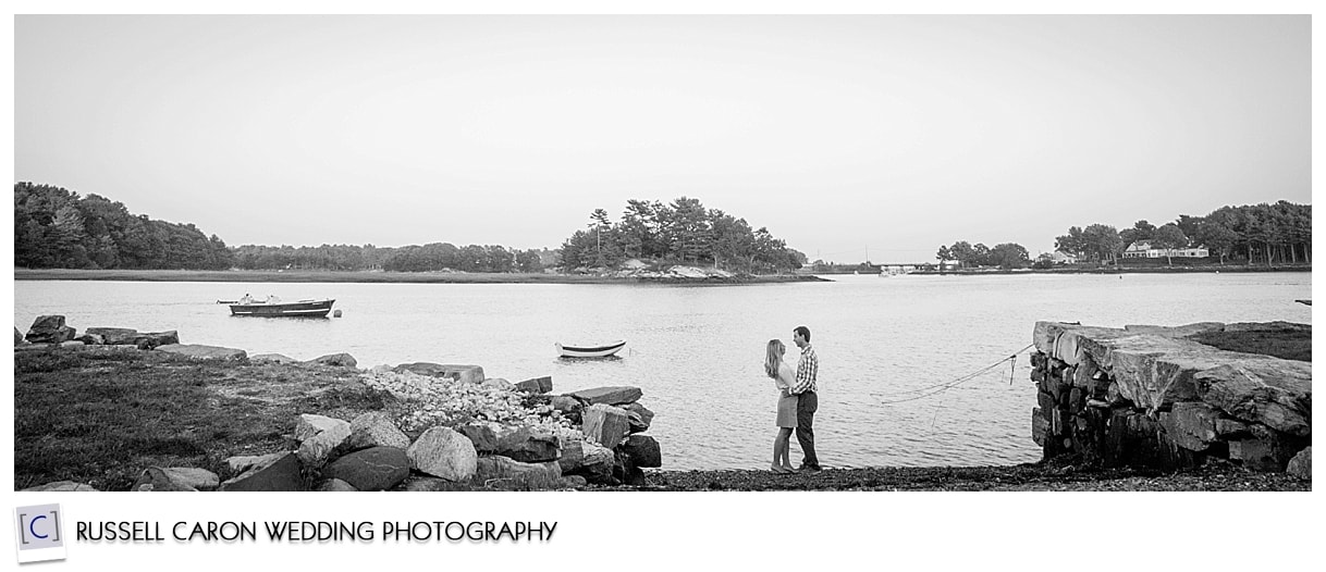 Couple hugging near the ocean