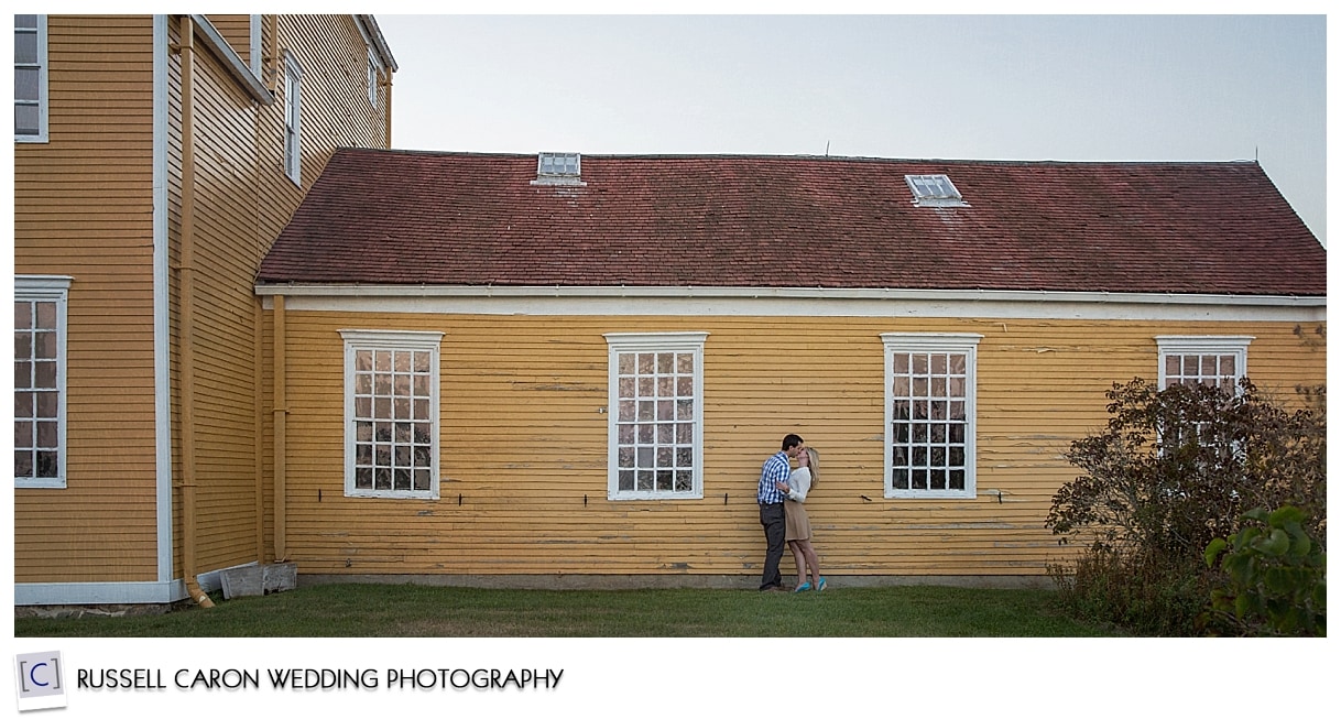 Couple hugging at Wentworth Coolidge estate