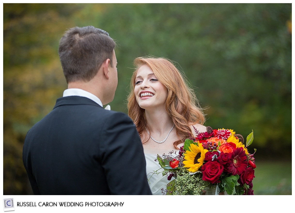 Mallory during wedding day first look