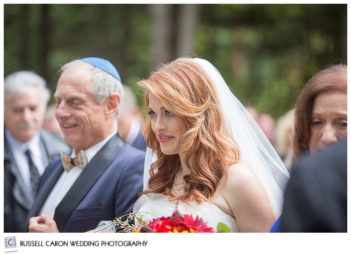 Mallory during processional, Granite Ridge Estate, Norway, Maine