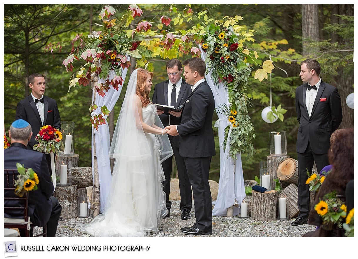 Mallory and Jared during wedding ceremony