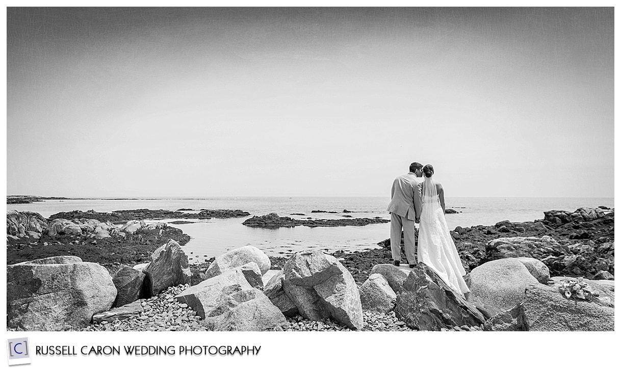 Bride and groom looking out over the ocean, #49, 50 best wedding images of 2015