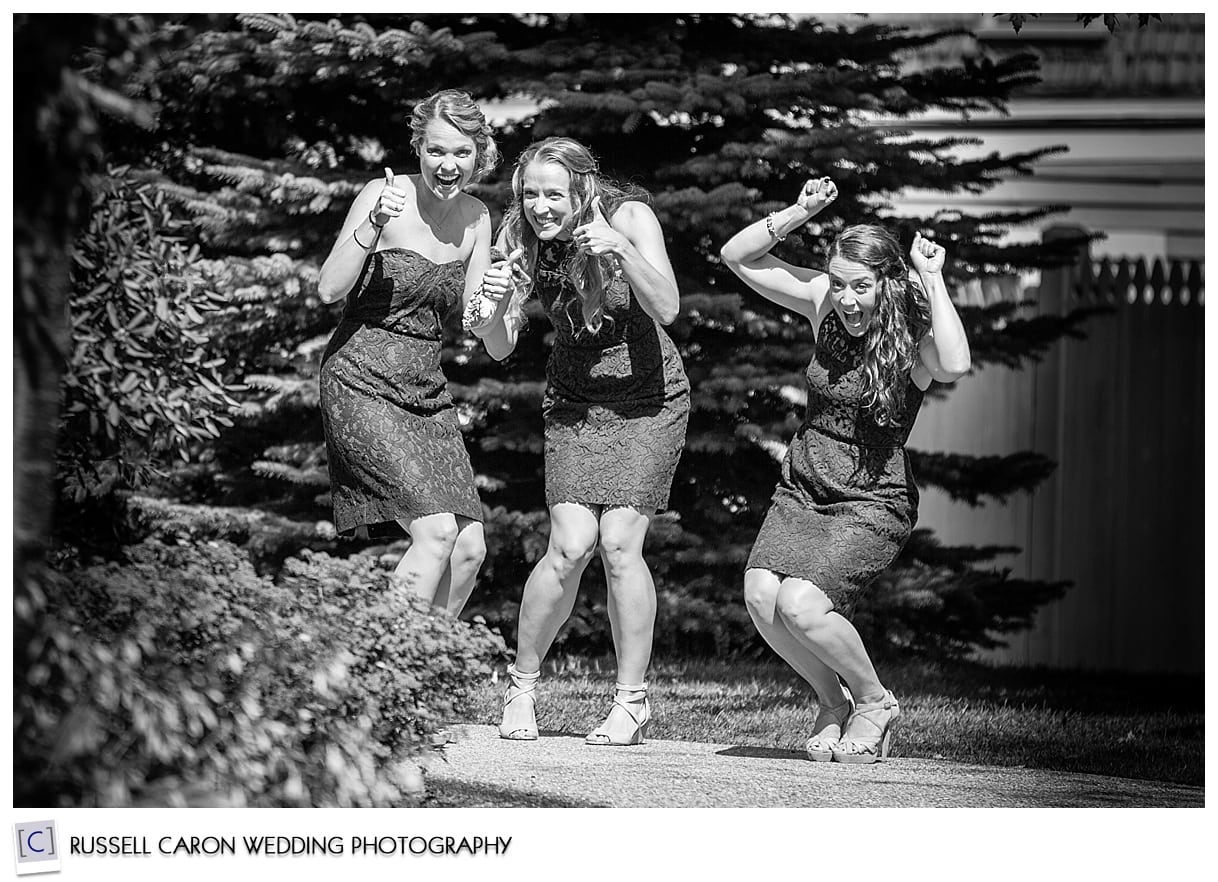 Sebasco Harbor Resort bridesmaids having fun