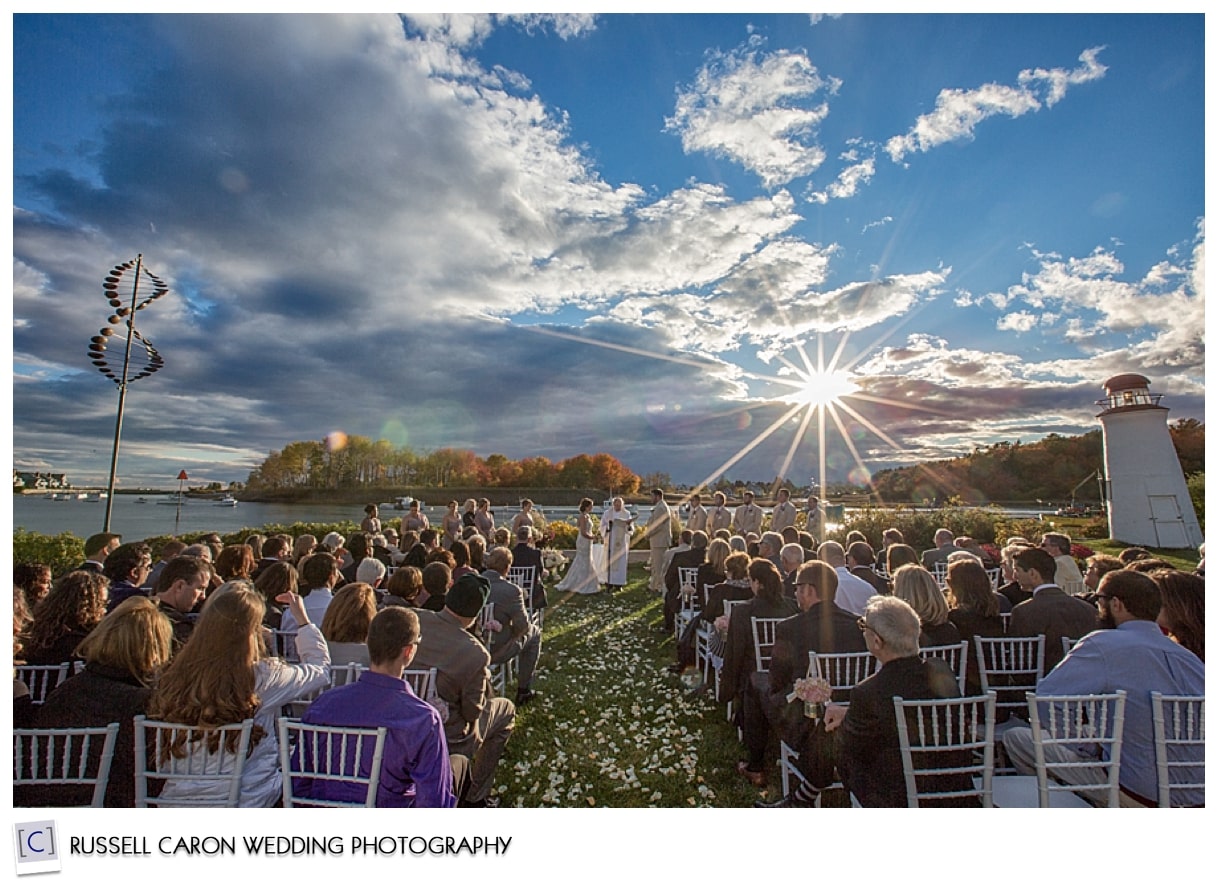 Outdoor wedding ceremony at Nonantum Resort