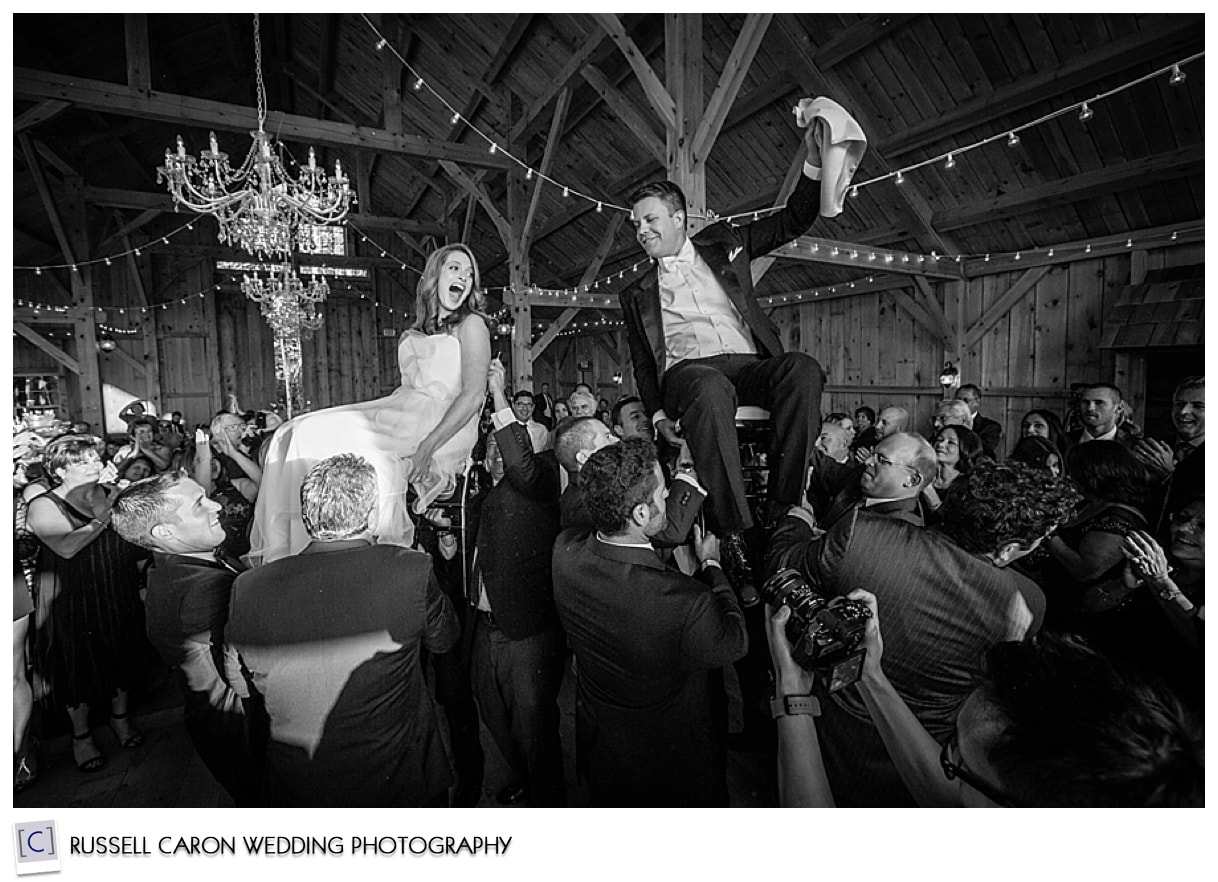 Bride and groom during Hora