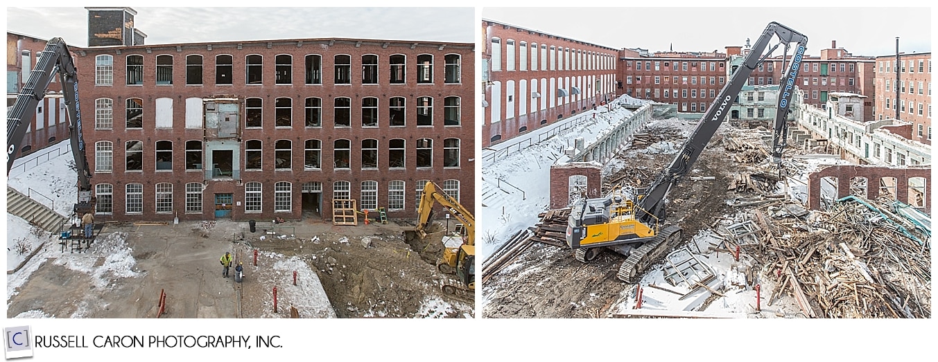 maine commercial mill dismantling photography