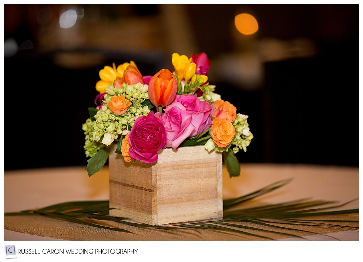Floral details at the Havana Nights themed annual auction and party, Children's House Montessori School benefit