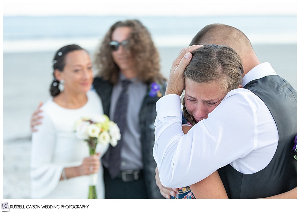 precious family emotion at this beautiful Pine Point Maine elopement