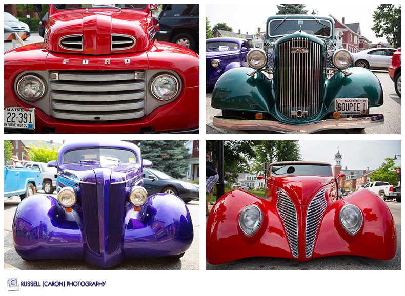 Classic cars photographed by Maine wedding photographers