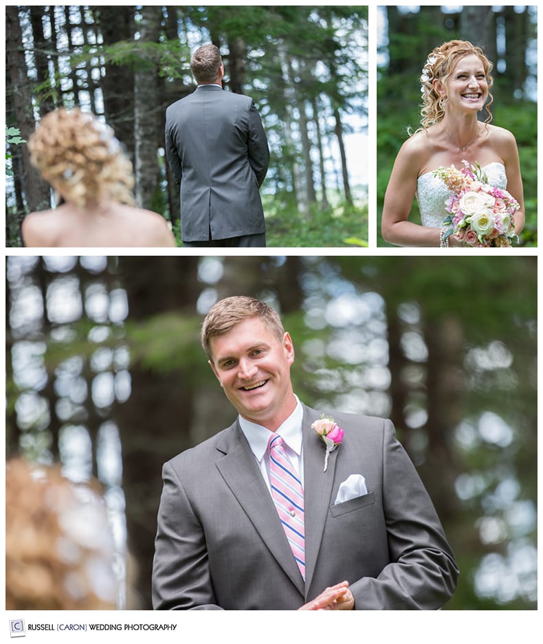 Rockland Maine wedding photographers capture first looks