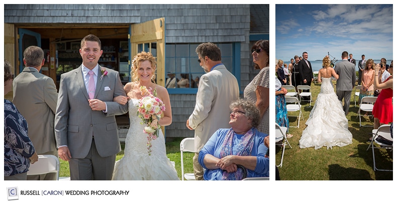 Maine wedding processional photos