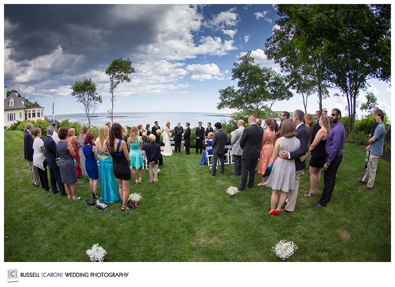 York Harbor wedding ceremony across from the York Harbor Inn
