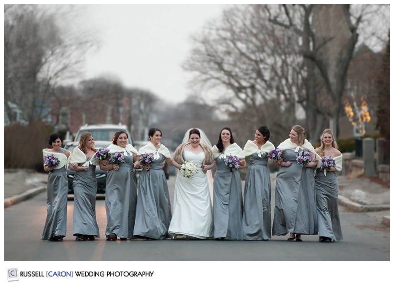 Fun bridesmaids photos in Boston