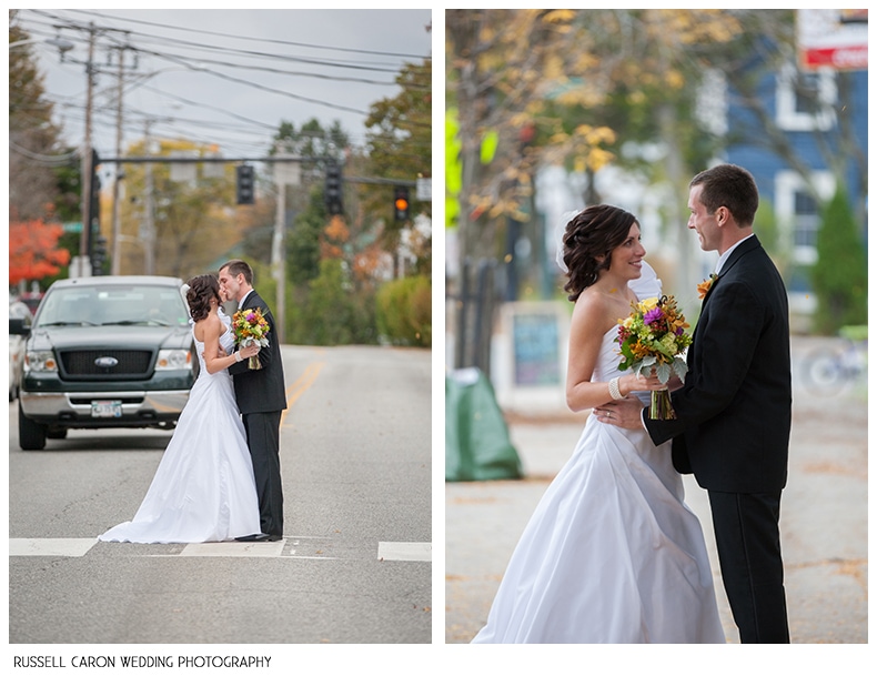 bride stops traffic