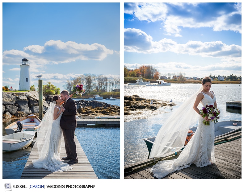 Bridal portraits in Kennebunkport Maine, for Real Maine Wedding of the Year 2013
