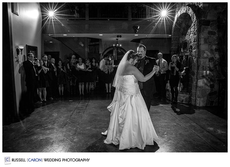 Bride and groom during first dance