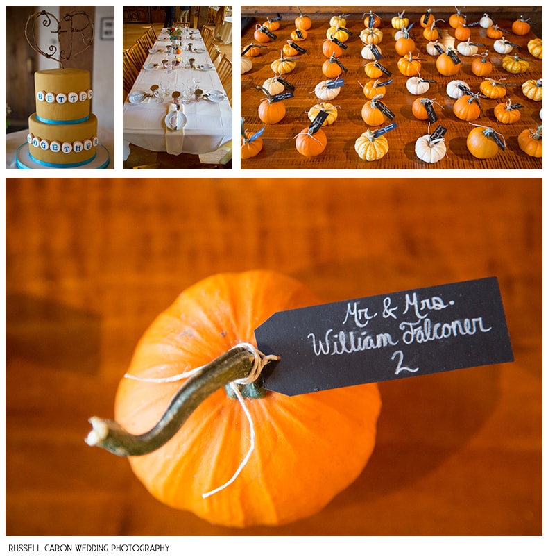 fall themed wedding details