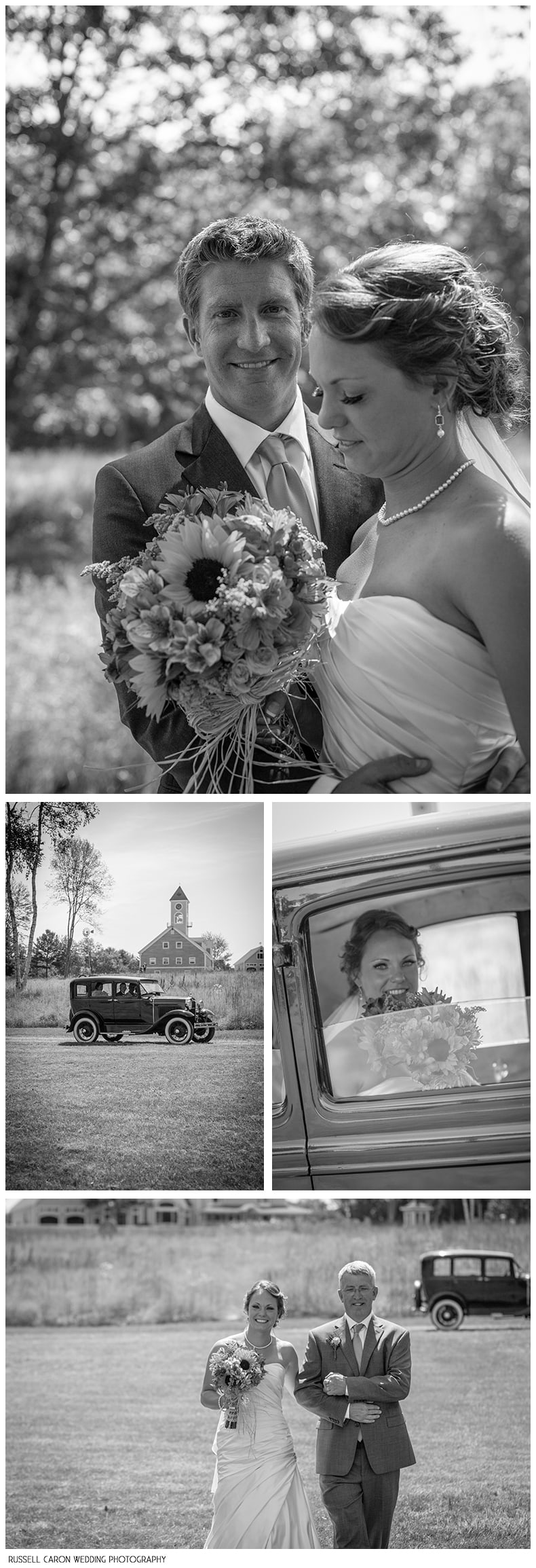 maine wedding photographer uses black and white