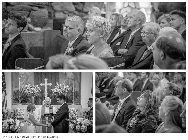 Guests during wedding ceremony at St. Ann's Episcopal Church