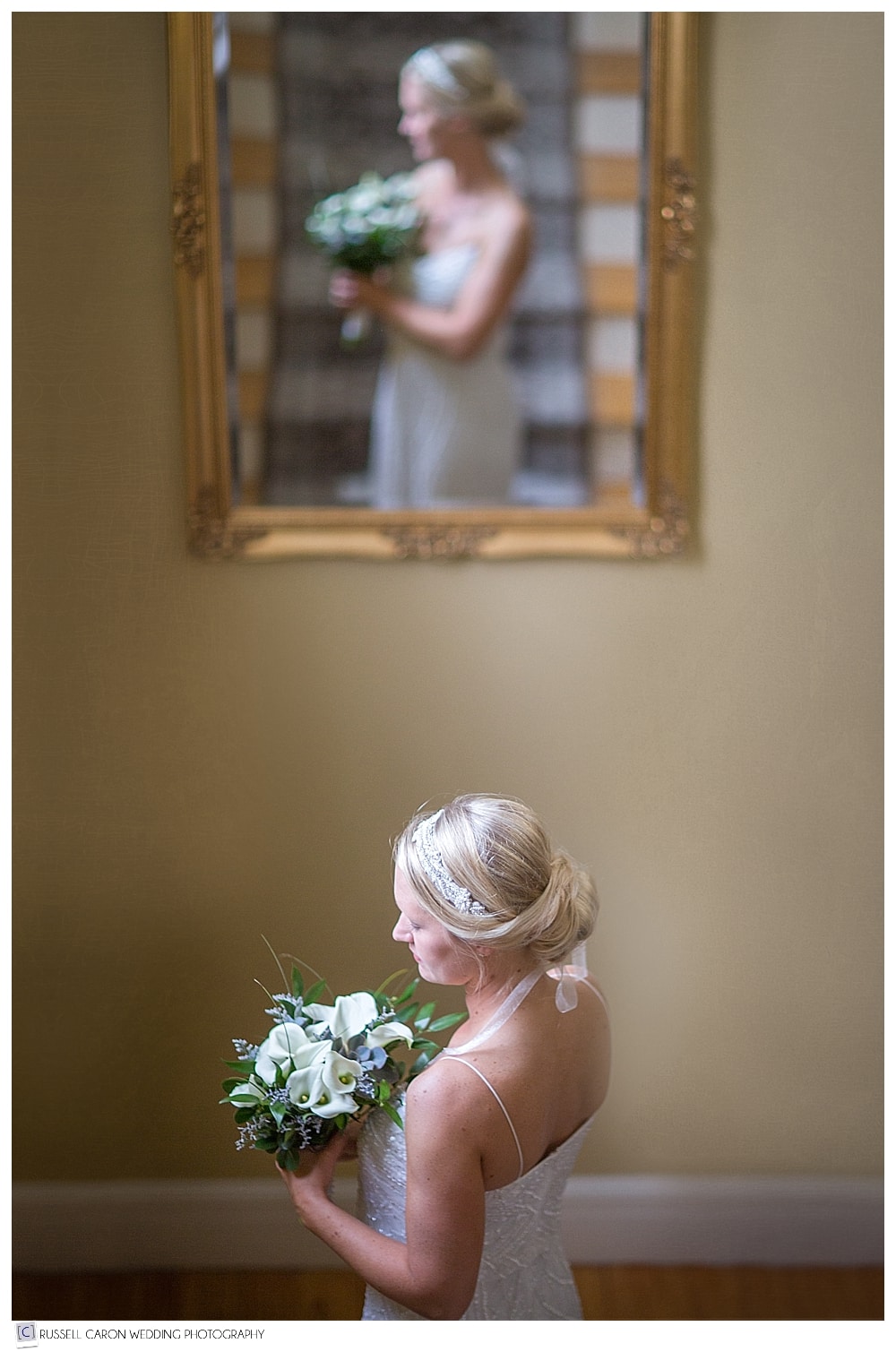 bride-reflected in-mirror