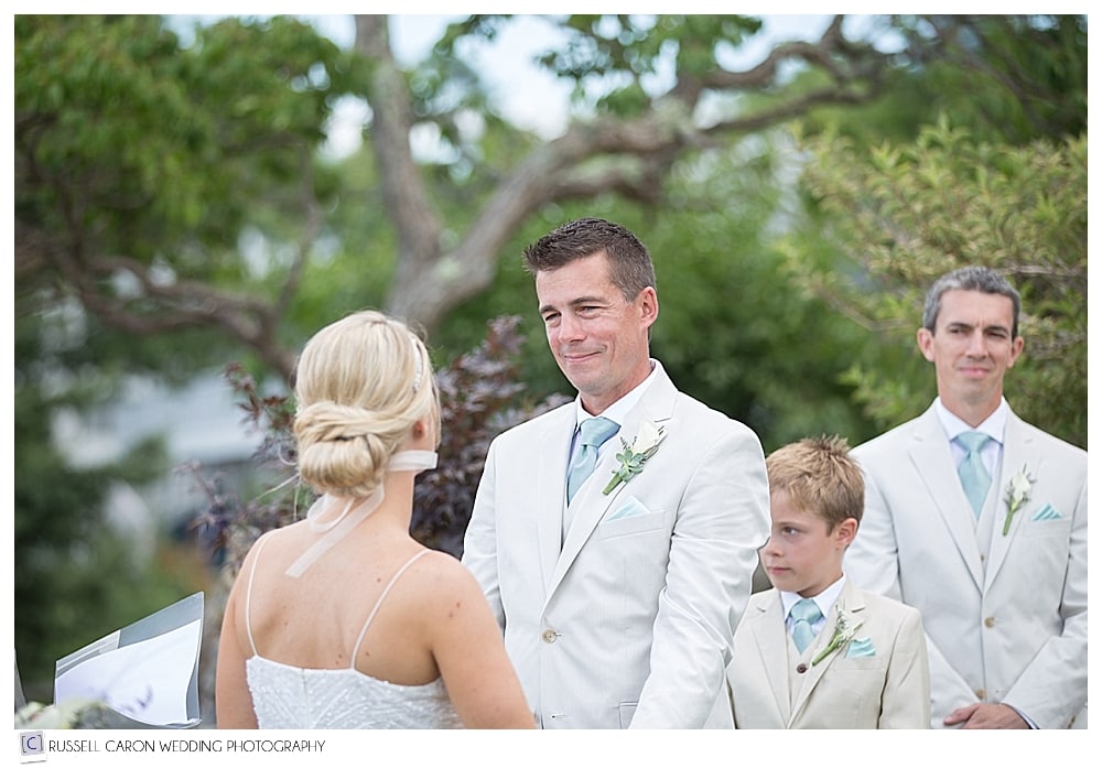 groom during wedding ceremony