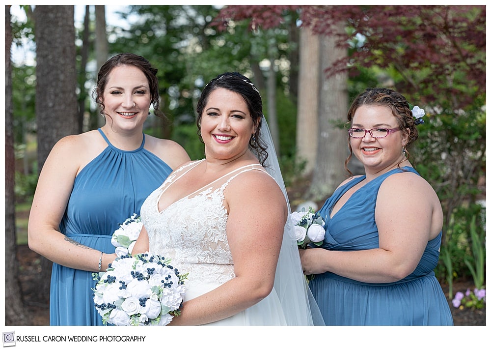 bride with two bridesmaids