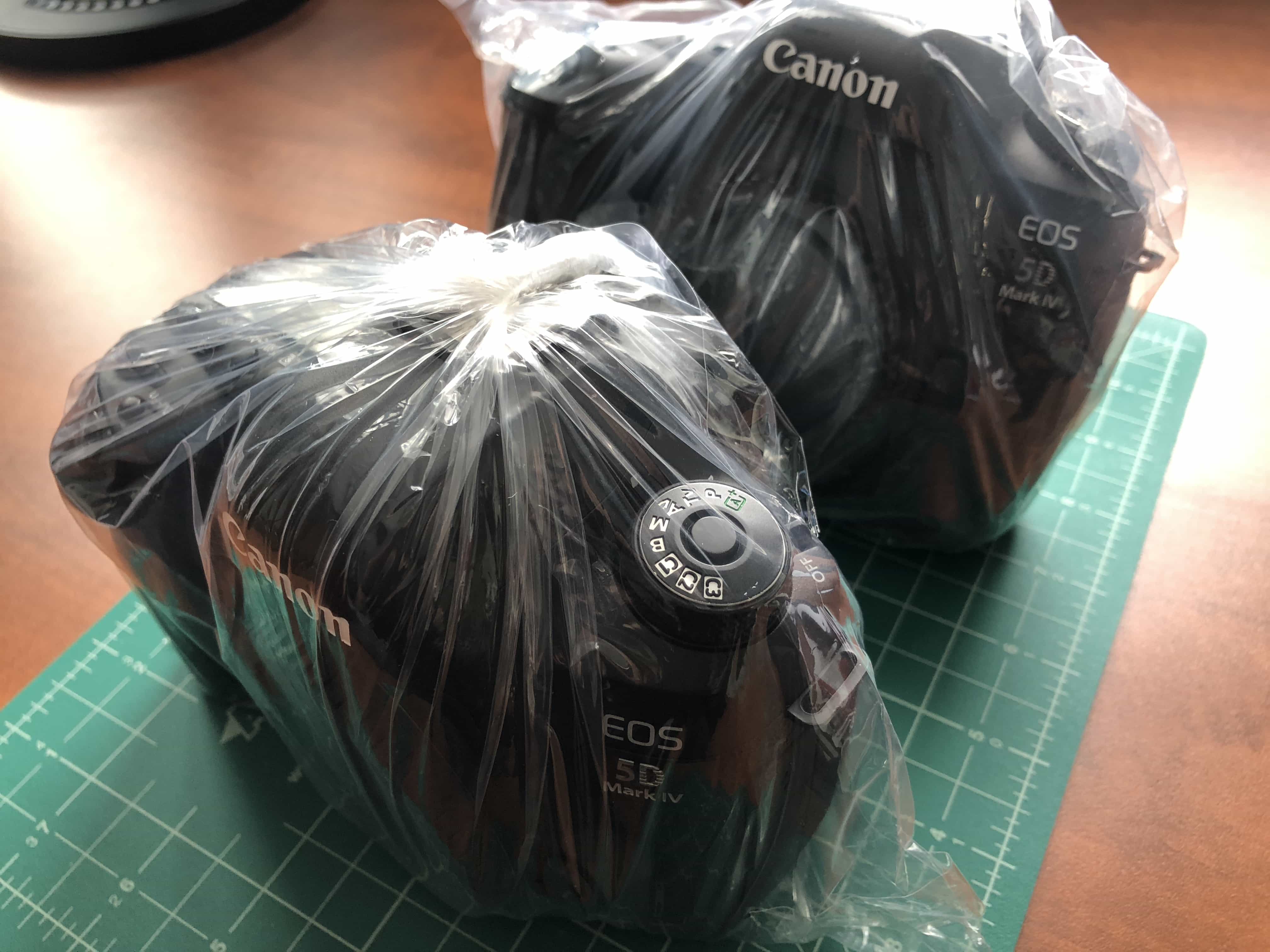 Canon camera gear packed by Canon CPS