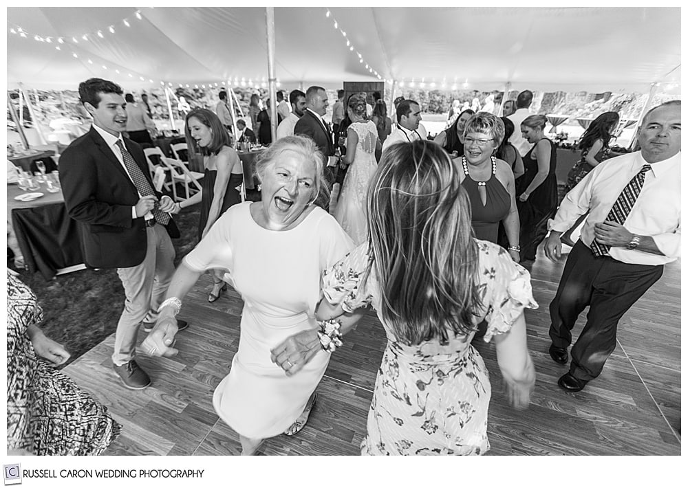 black and white photo of women dancing