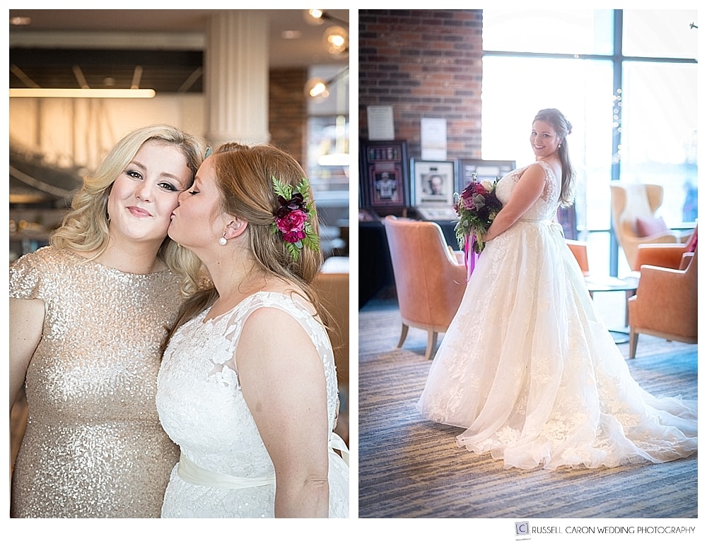 photos of bride and her maid of honor