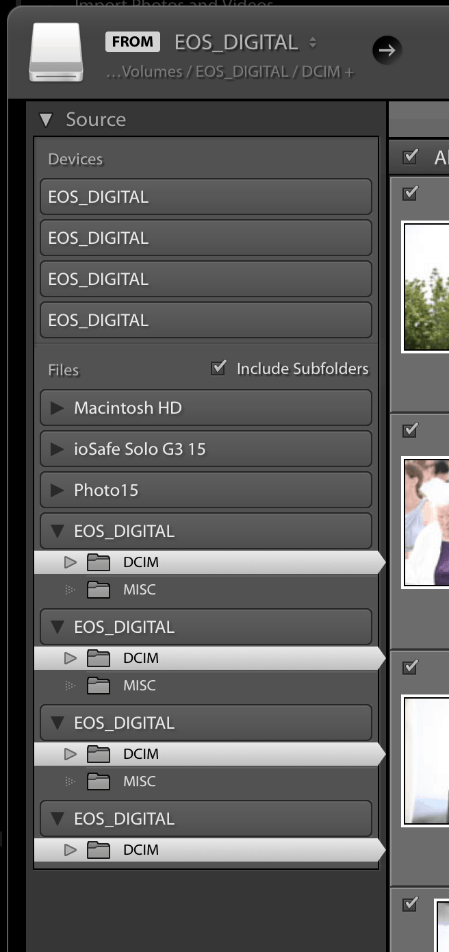 usb 3 card importing