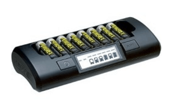 Battery charger for rechargeable AA batteries